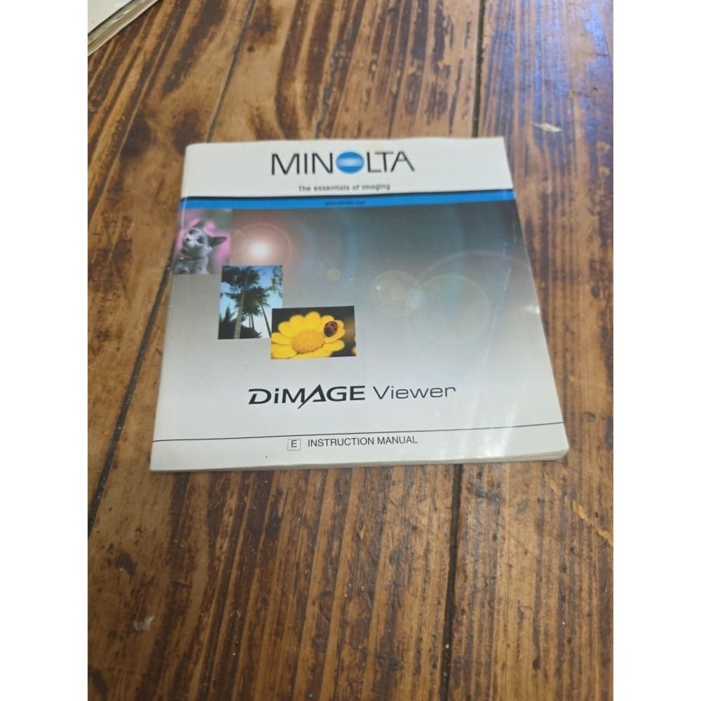 Owners Manuel Minolta  2002 DIMAGE VIEWER MANUAL Guide PHOTOGRAPHY CAMERA